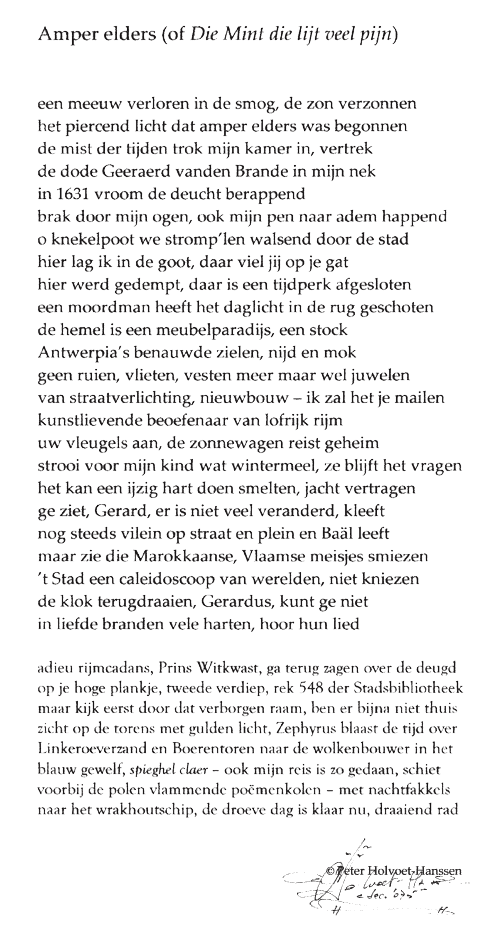 Amper elders (of Die Mint die lijt veel pijn)